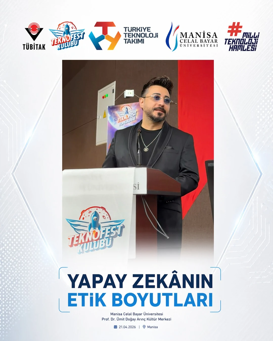 Teknofest Yapay Zekânın Etik Boyutları paneli sahne görseli